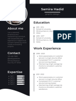 Black & White Modern Graphic Design CV Resume