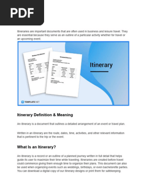 Itinerary PDF