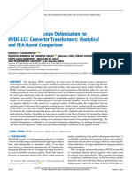 Multi-Objective Design Optimization For HVDC-LCC Converter Transformers Analytical and FEA-Based Com