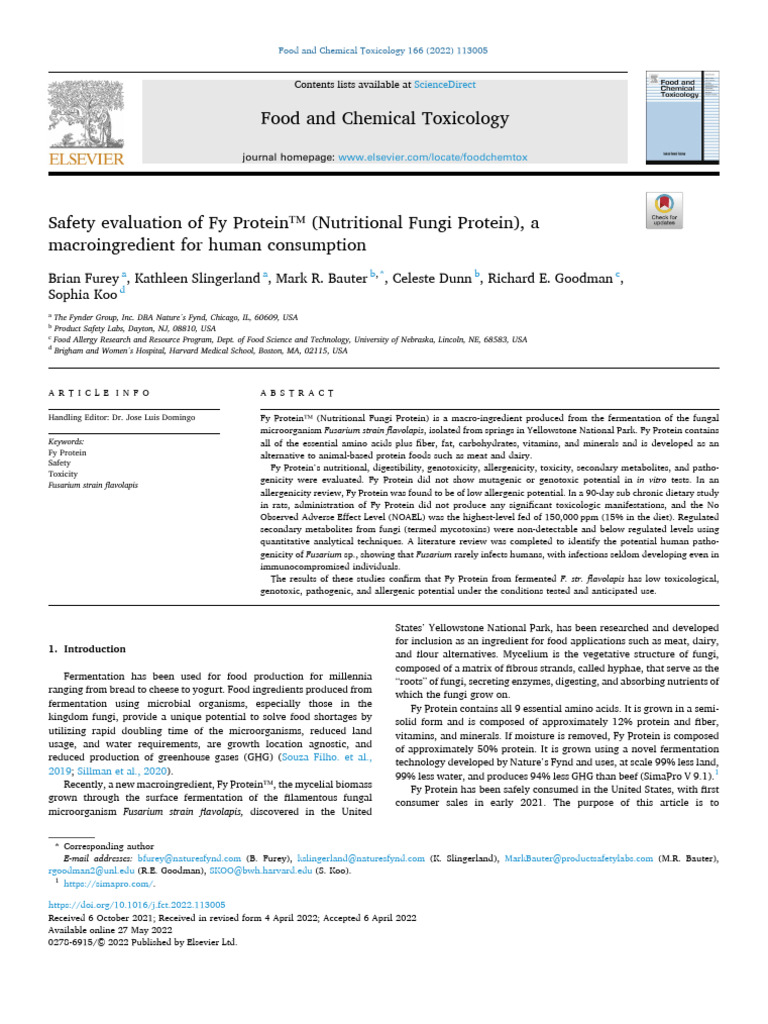 Mycoprotein Production | PDF | Allergy | Proteins