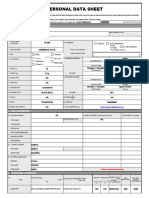 Personal Data Sheet