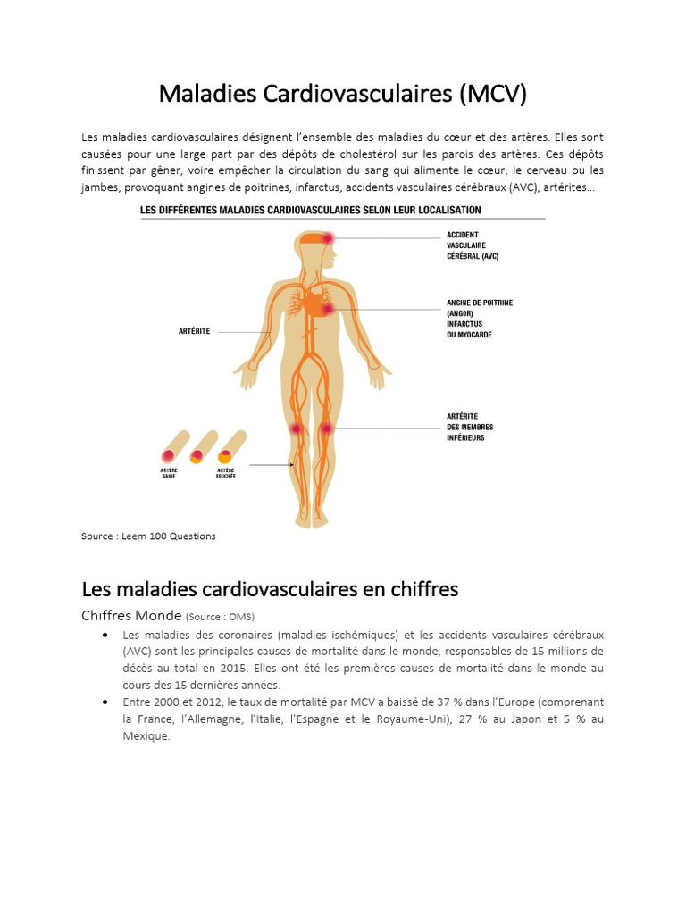 Maladies Cardiovasculaires : Enjeux et Statistiques | PDF | Accident ...