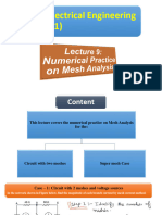 Lecture 9 - Numerical Practice On Mesh Analysis