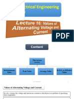 Lecture 16 - Unit 2 - Values of Alternating Voltage and Current
