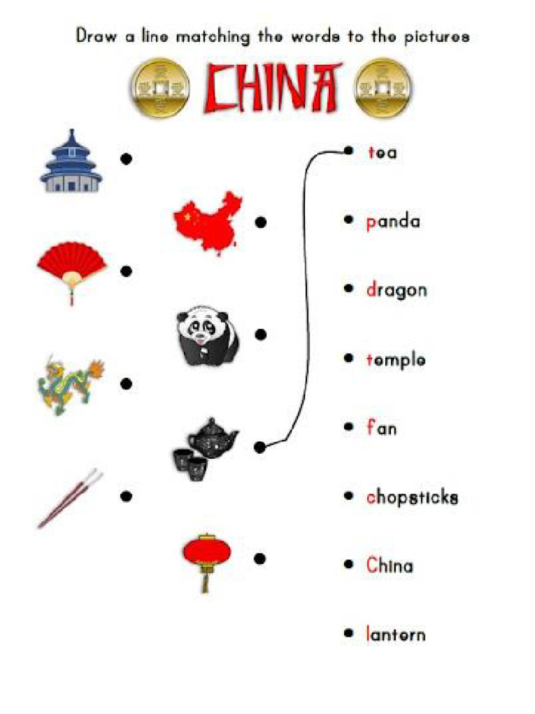 China printable worksheets pdf