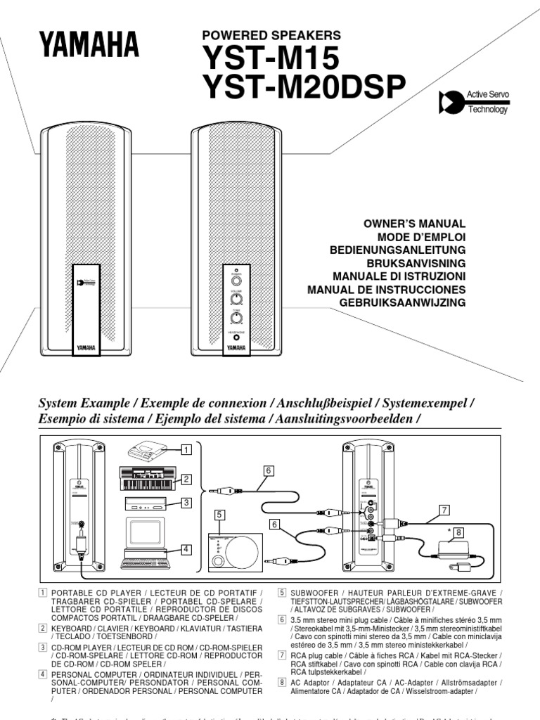 Manuel des enceintes YST-M15 et YST-M20DSP | PDF | Enregistrement ...