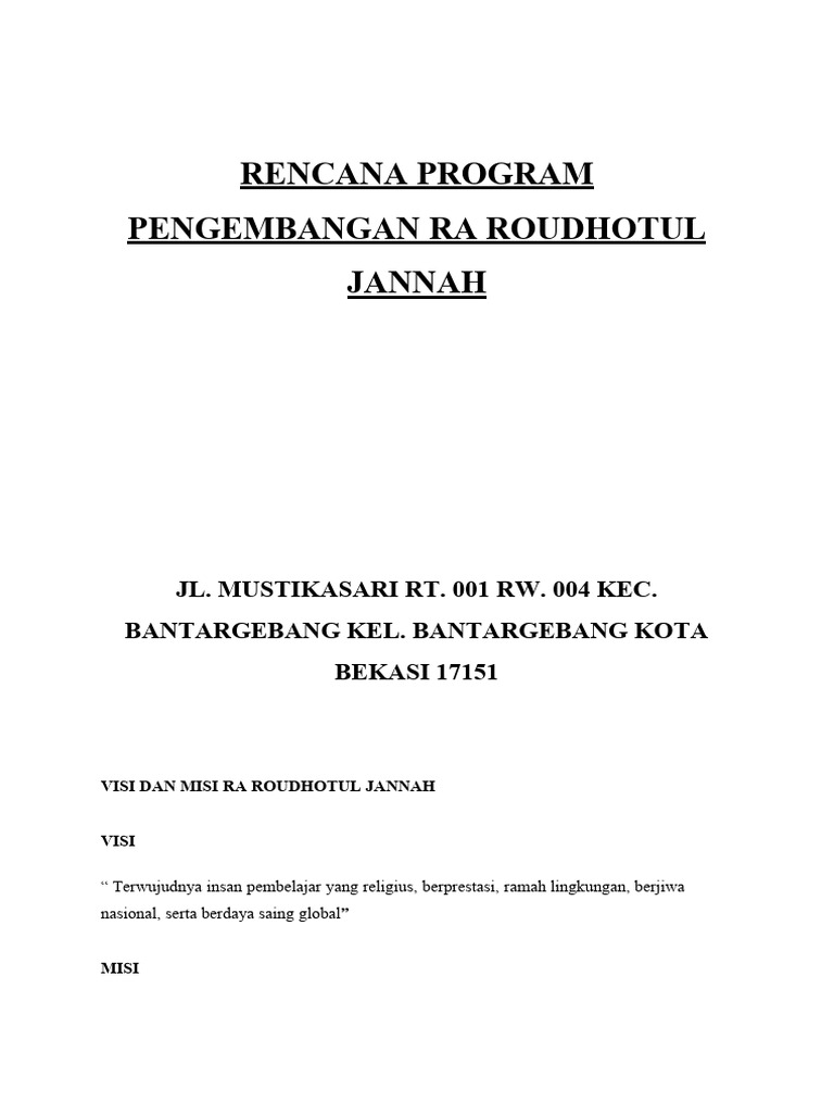Rencana Program | PDF | Karier & Perkembangan | Seni & Disiplin Bahasa
