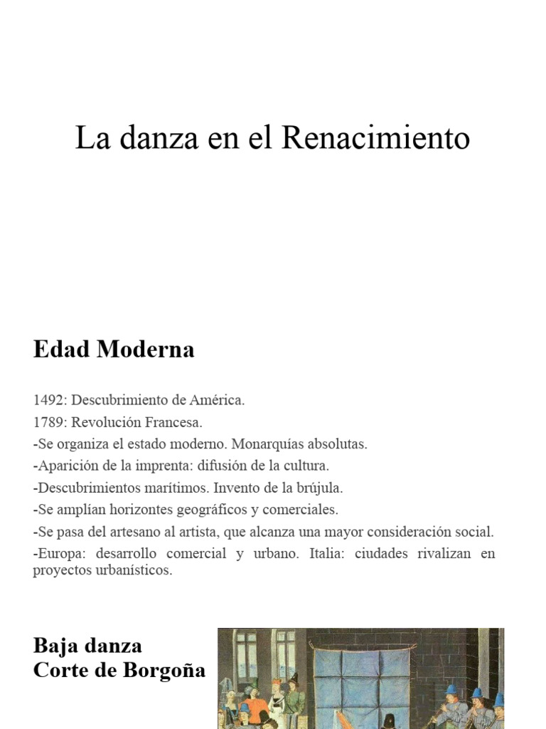 La Danza en El Renacimiento. Ballet de Corte | PDF | Renacimiento | Bailes
