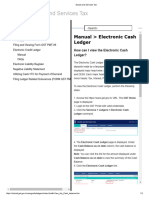 Goods and Services Tax - Electronic Cash Ledgers