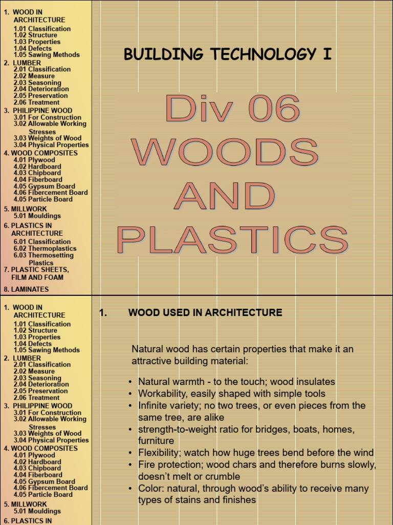 Wood Classification in Architecture | PDF | Wood | Lumber