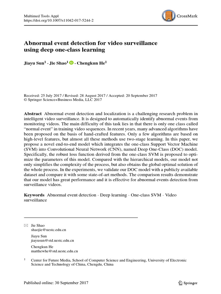 Sun2017 Article AbnormalEventDetectionForVideo | PDF