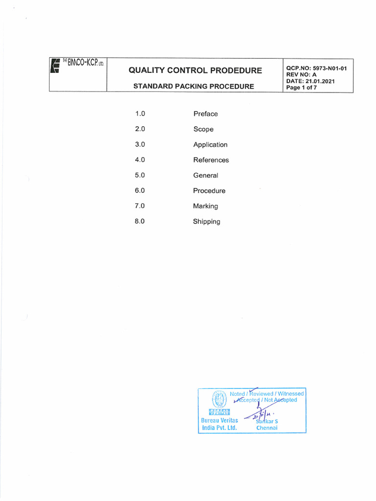 Packing Procedure PDF