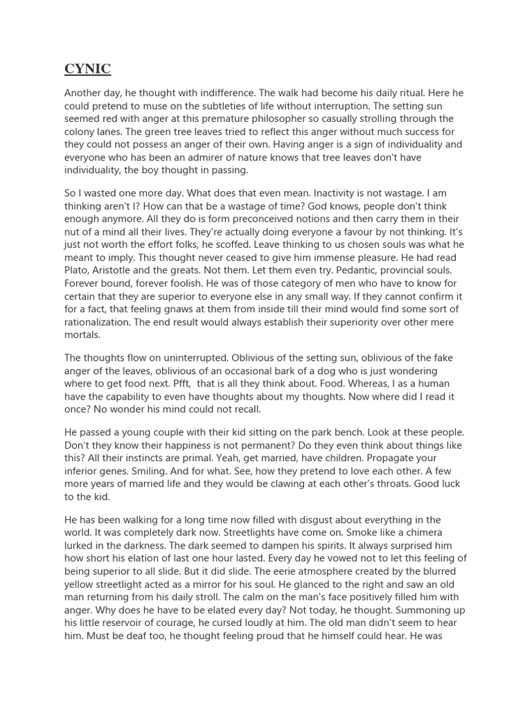 Cynic 1 | PDF