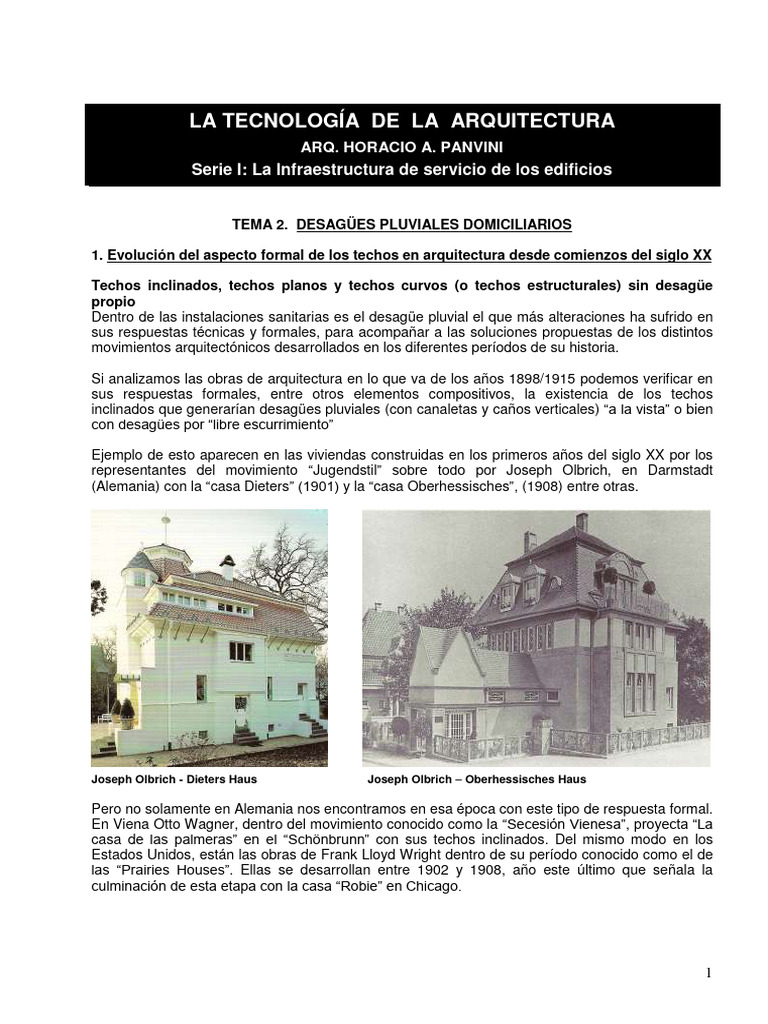 Desagües Pluviales en Arquitectura Moderna | PDF | Agua | Colector de ...