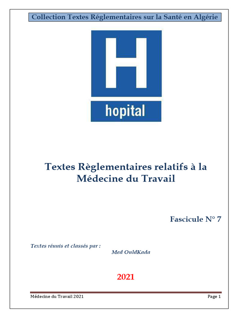 Textes Réglementaires Médecine du Travail | PDF | Ventilation ...