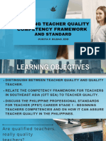 Ensuring Teacher Quality Competency Framework and Standard