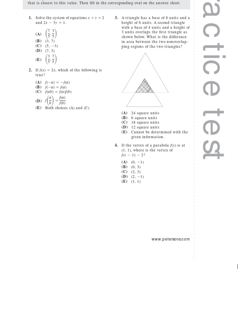 Arco Master satII Math1c 2c 4th Ed Arco Master Sat Subject Test Math ...