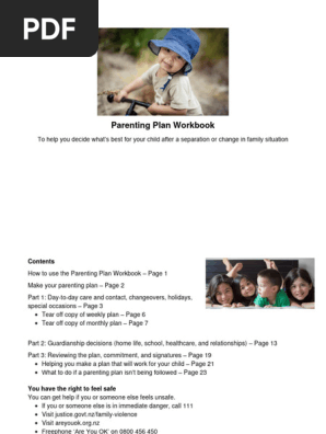 MOJ0504 Large Print Parenting Plan Workbook Fillable