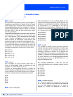 Questions - Matematica - Equacao e Funcao Do Primeiro Grau - Equacao Do Primeiro Grau