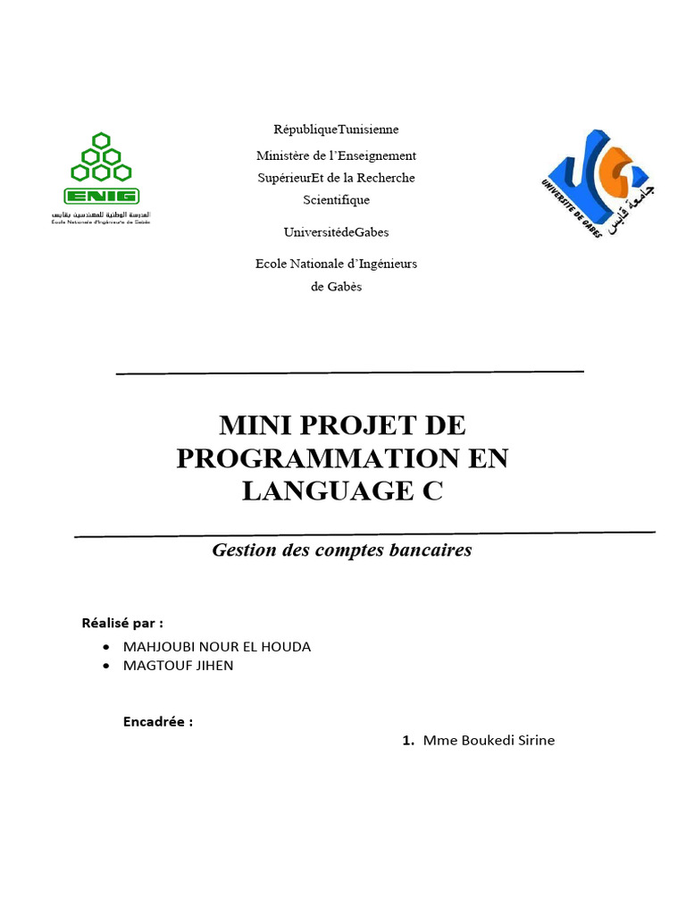 Gestion de comptes bancaires en C | PDF | Programmation | Programme ...
