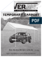 Temporary Carport: Assembly Instructions