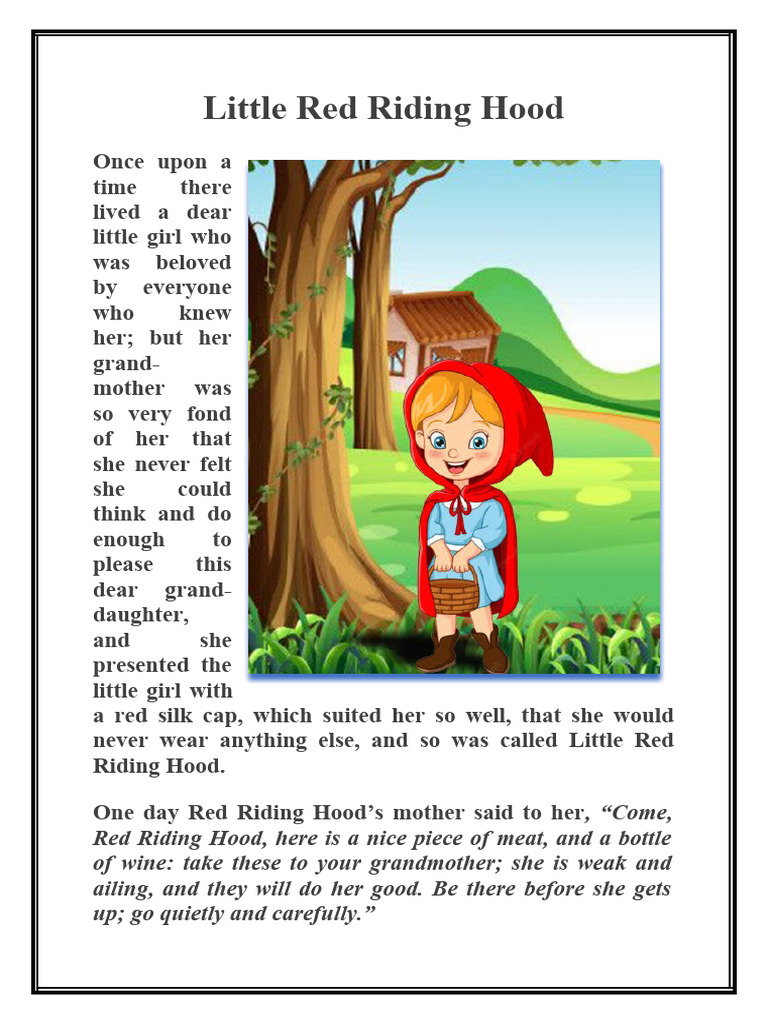 Little Red Riding Hood PDF Little Red Riding Hood