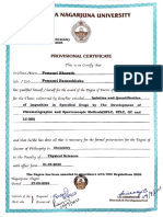 PHD Provisional Cert. at P. Bharath
