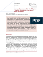 A Five Year Gender Equality Score Card For The Philippine Supreme Court Under Its First Woman Chief Justice Opportunities Seized and Missed