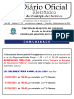 DiArio Oficial EletrOnico Do MunicIpio de Ourinhos - 1773 19060400