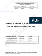 Sop For DFL Oil Handling and Disposal