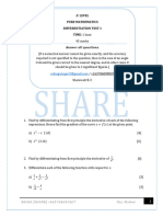 Share Full Differentiation Tests and Solution (1 - 7)