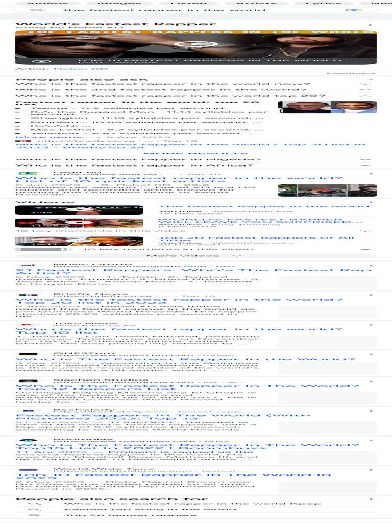 Who Is The Fastest Rapper In The Whole Entire World