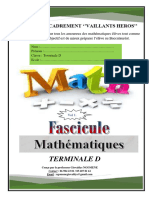 FASCICULE DE MATHEMATIQUES Terminale D PDF