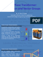 Three Phase Transformer Intro and Vector Groups PDF