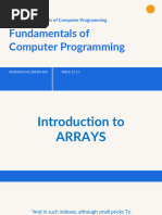 Week12 Arrays Part1 Student