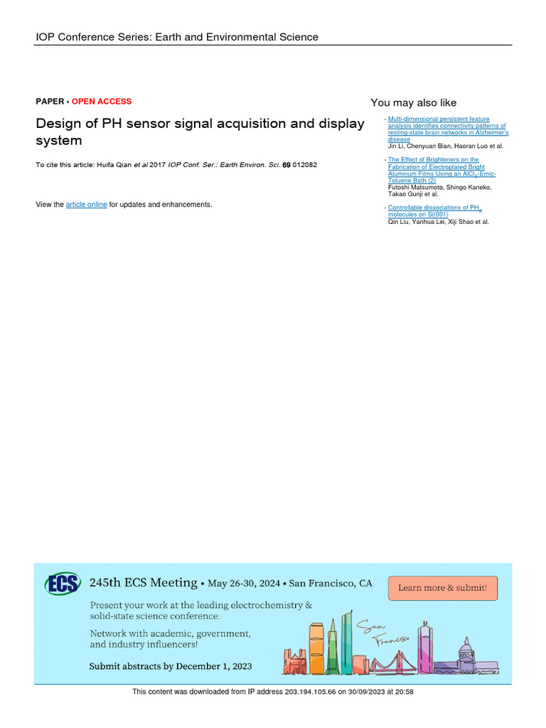 PH Sensor | PDF | Analog To Digital Converter | Microcontroller