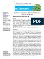 Studies On Standardization of Blended RTS Based On Apple and Orange Juice