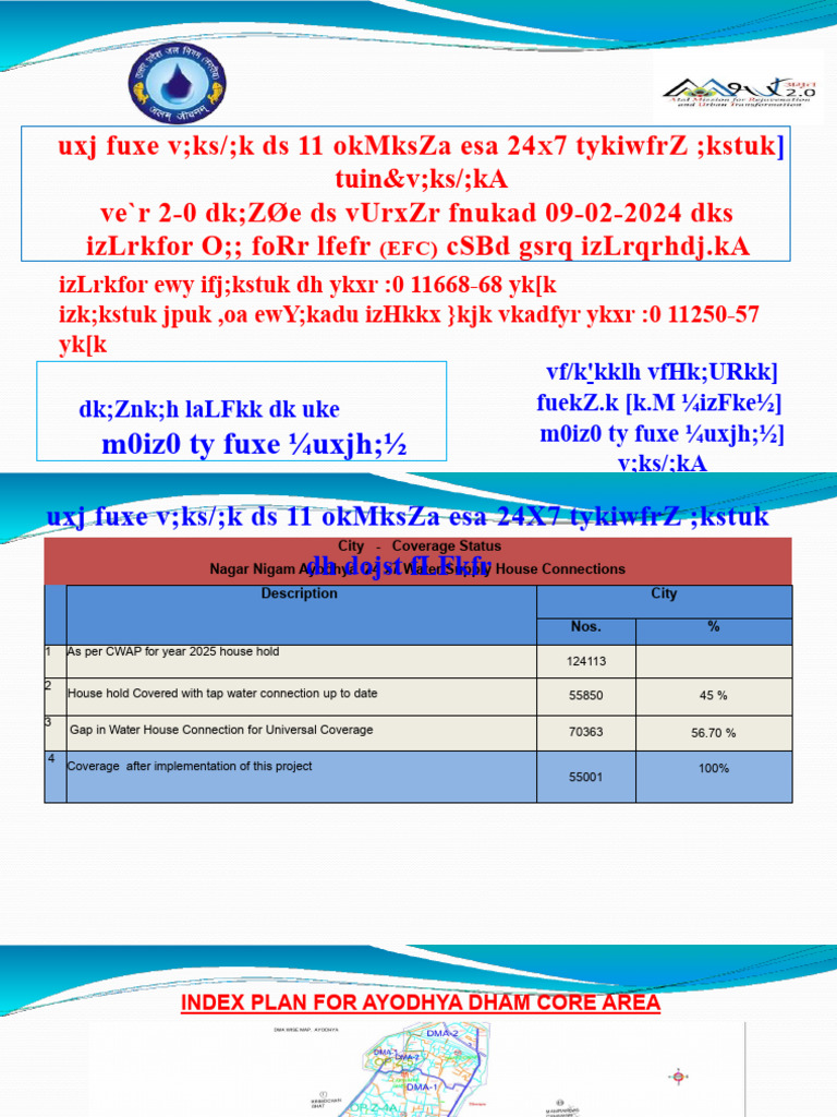 24x7 Water Supply Project for Ayodhya | PDF | Hydraulic Engineering ...