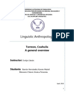 Linguistic Anthropology: Torreon, Coahuila A General Overview