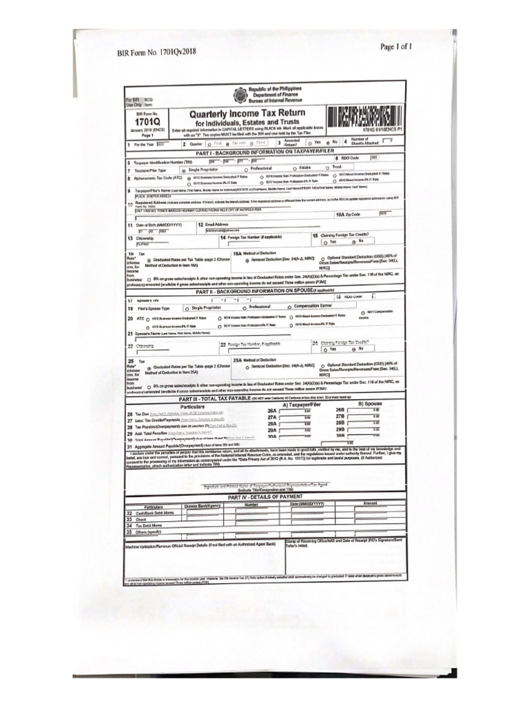 Bir form no 1701qv2018 pdf