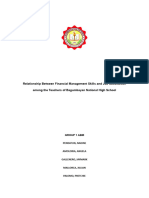 Relationship Between Financial Management Skills and Job Satisfaction Amon The Teachers of Bagumbayan National High School - Group1 - ABM - Chapter1