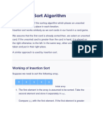 Insertion Sort Algorithm