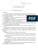 Atividade - Filtração Simples - Vácuo e Extração Por Solvente.