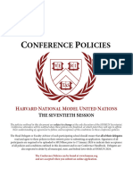 HNMUN 2024 Conference Policies