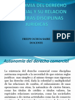 AUTONOMIA DEL DERECHO COMERCIAL Diapositivas