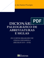 PROCÓPIO, Eliabe Dos Santos. Dicionário Paleográfico de Abreviaturas e Siglas