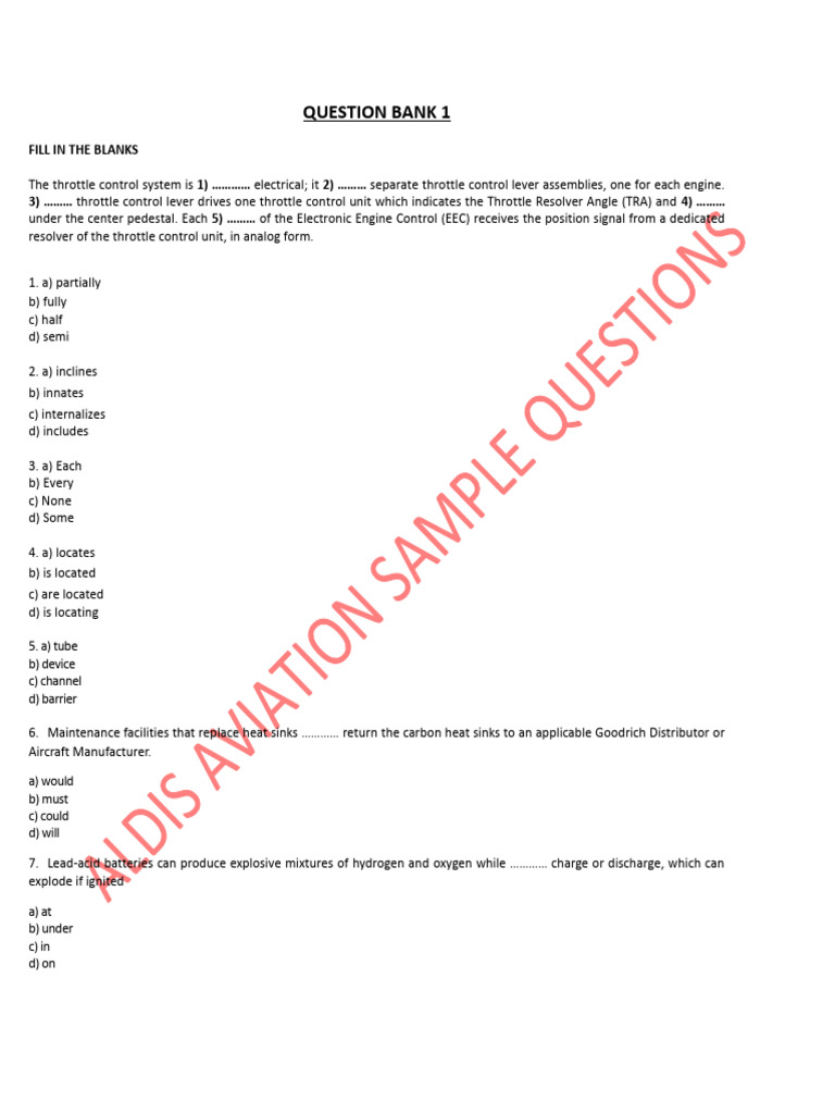 Aviation Exam Question Bank | PDF | Engines | Combustion