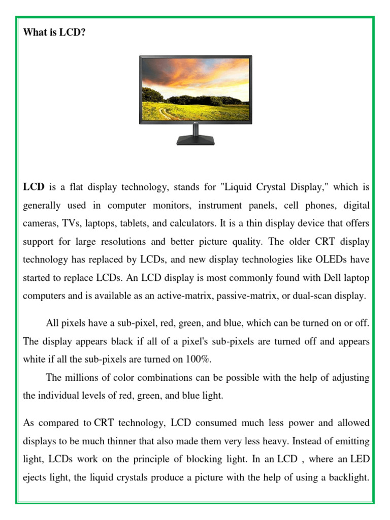 What Is LCD | PDF