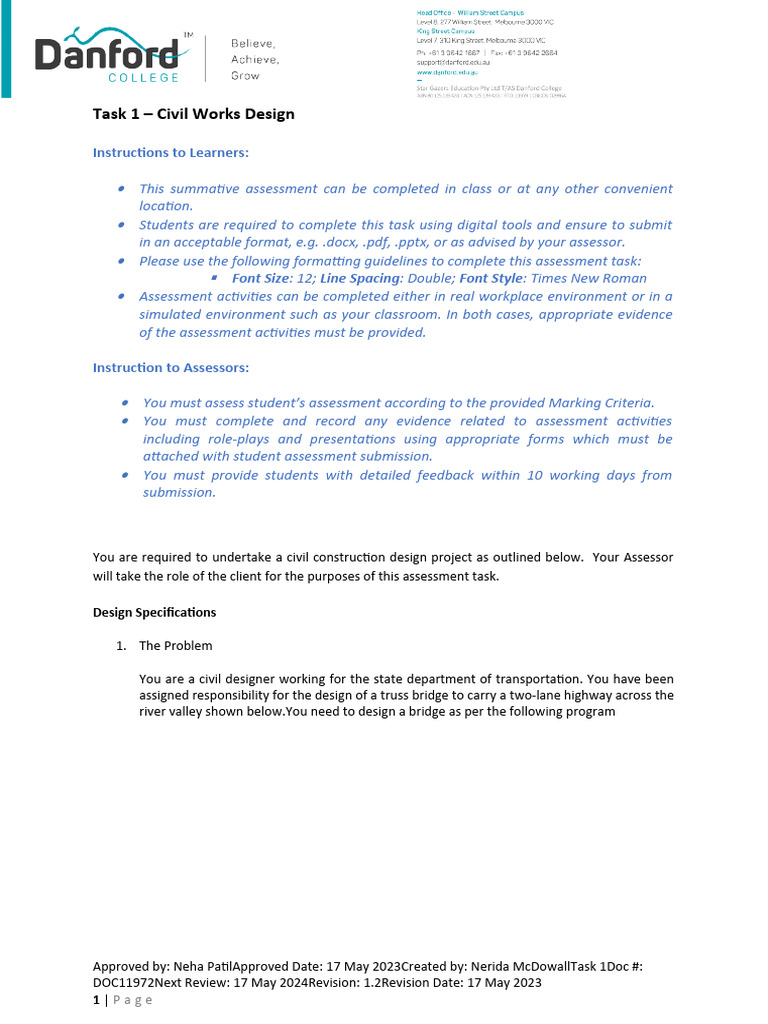 revised+task+1+RIICWD601 | PDF | Steel | Reinforced Concrete
