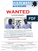 Wanted for Bank Robbery At M&T Bank